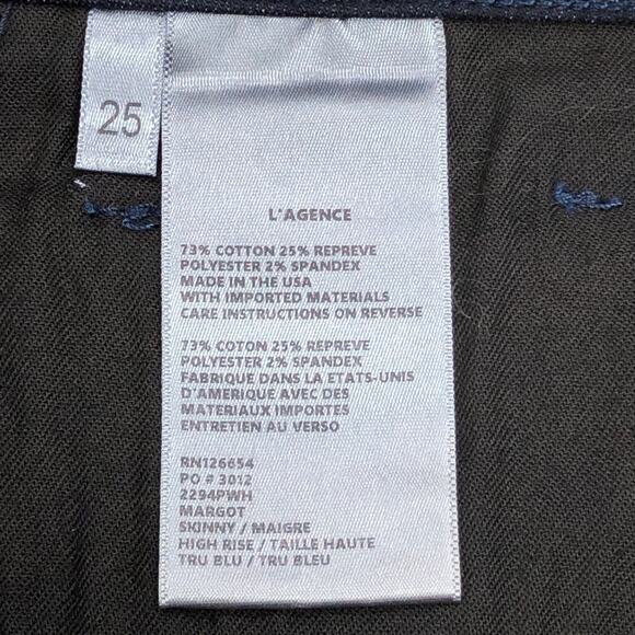 Lagence Womens Size 25 Jeans Margo Skinny High Rise Stretch Tru Blu - Picture 10 of 13